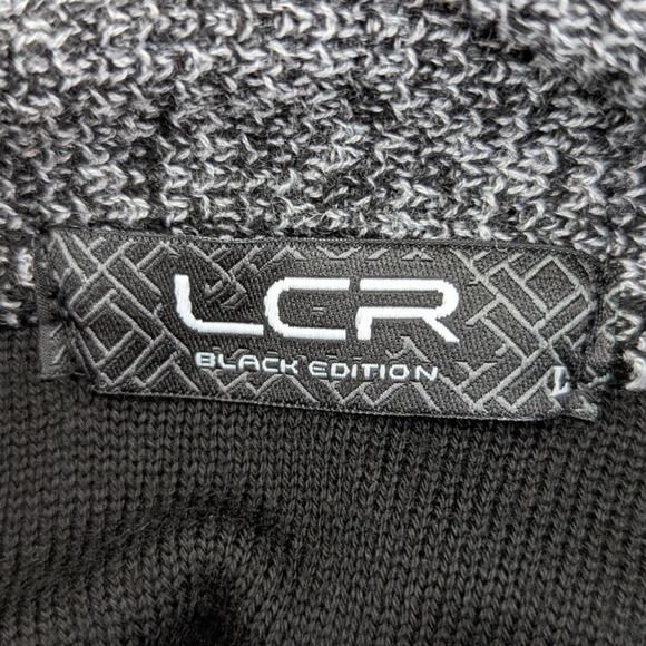 Men's V-Neck Sweater - Black and Gray - Picture 5 of 7